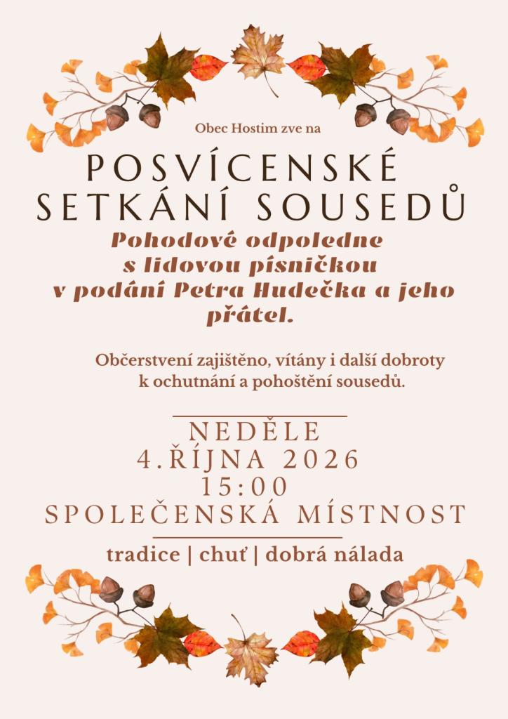 Posvícenské posezení sousedů
